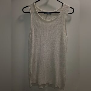 Marled Neutral Knit Tank - Beige